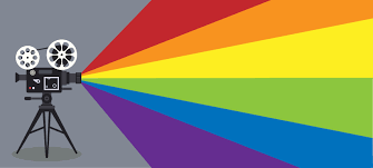 LGBTQ+ representation with rainbow colors